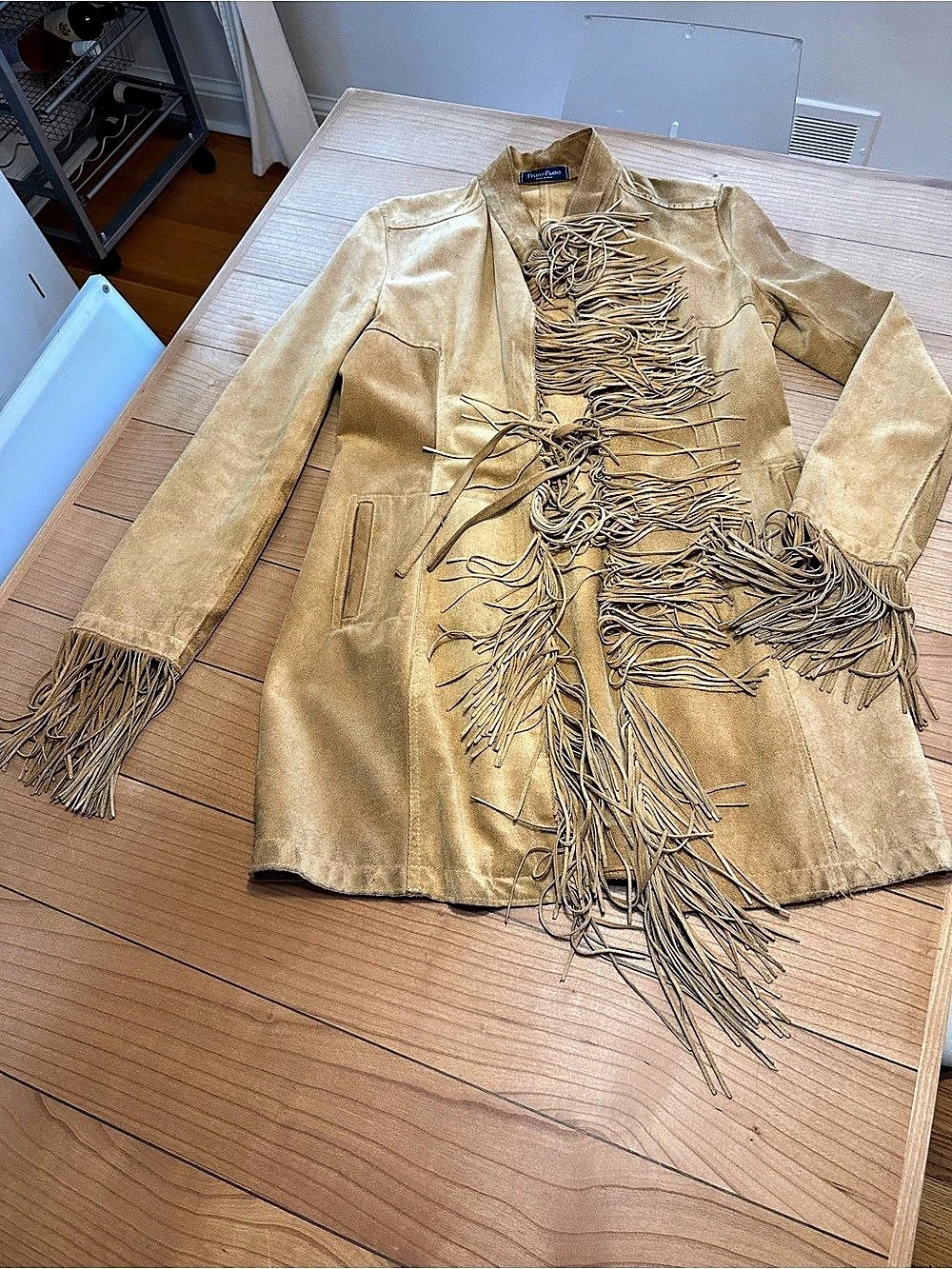 Primo Piano Fringe Leather Jacket in Brown